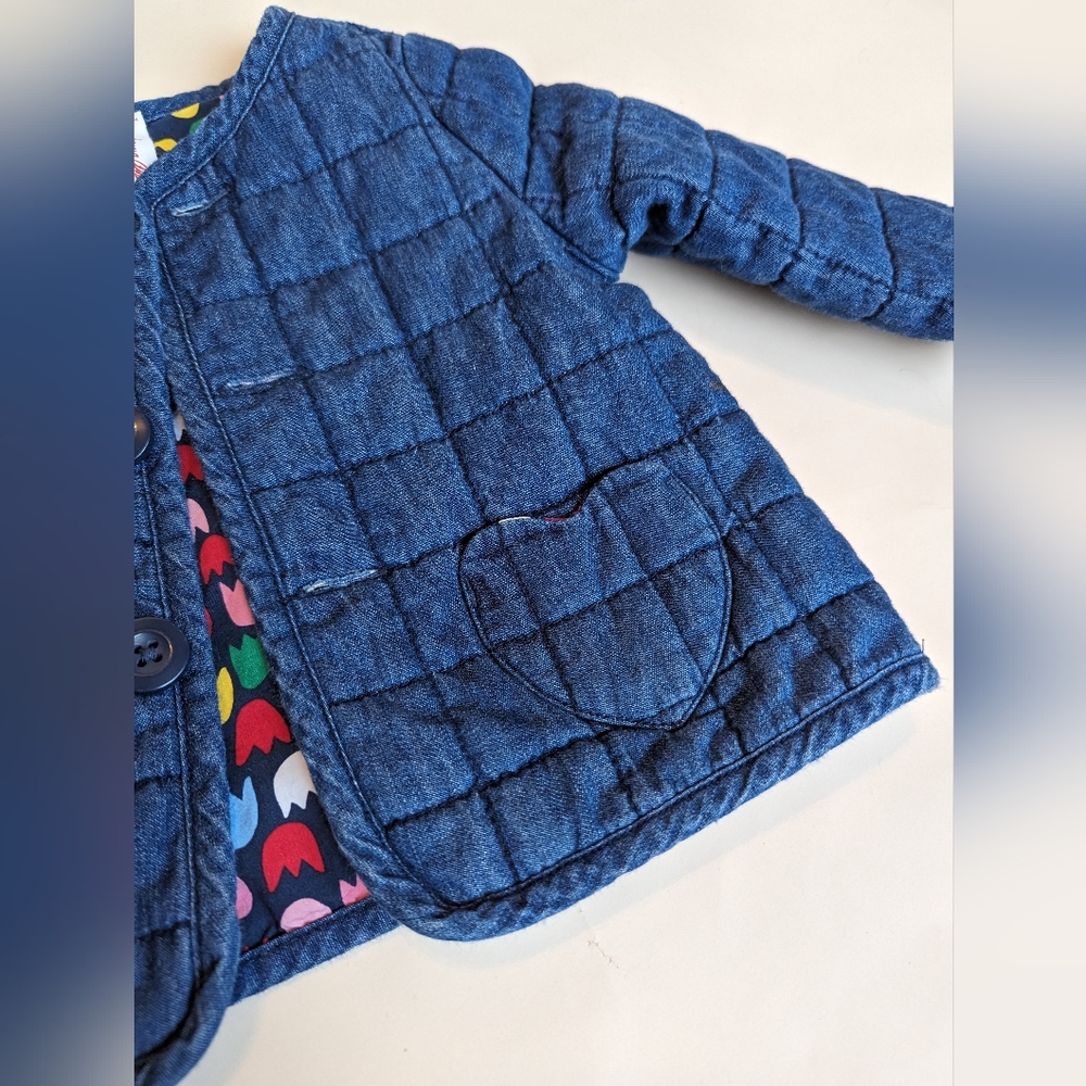 Hanna Andersson Denim Quilted Lined Heart Midweight Jacket for Baby - Picture 5 of 10